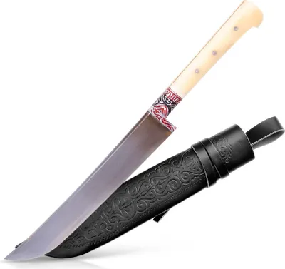 Produktbild von Pchak Universalküchenmesser Handgefertigt usbekisches Küchenmesser Knochen Hülsenstahl