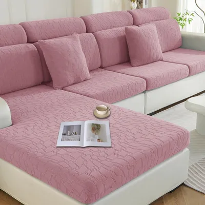 Immagine prodotto di Copertura per cuscino da seduta, elasticizzata, antiscivolo, lavabile. Grande, per un posto, colore rosa