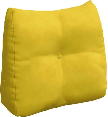 Immagine prodotto di vidaXL Cuscino per lo schienale giallo 60 x 24 x 50 cm in velluto