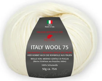 Produktbild von Pro Lana Italy Wool 75 50g weiß 201