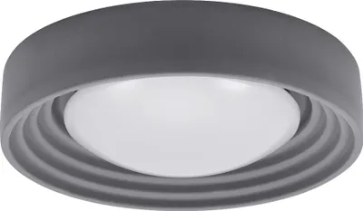 Produktbild von LEDVANCE ORBIS Concrete, graue Beton-Deckenleuchte mit LED, 18W, 1500lm, 3000K freundliches Warmweiß, durch Klicken in 3-Stufen dimmbar, 400mm Durchmesser, IP20 Schutz, für Badezimmer geeignet