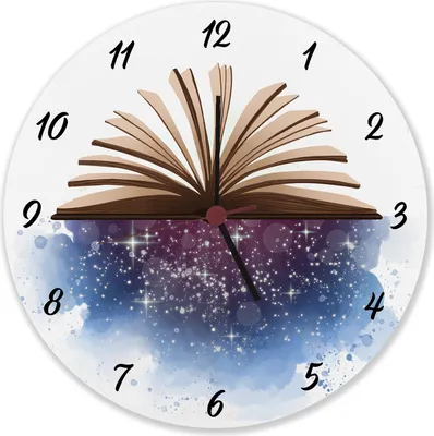 Produktbild von Buch mit schönem Wasserfarbenmotiv Wanduhr aus Alu