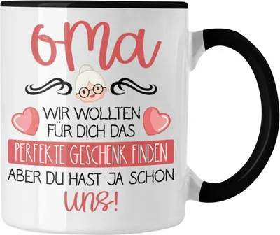 Produktbild von Trendation - Beste Oma Geschenk Tasse Geburtstagsgeschenk Enkel Geschenkideen Lustig Geburtstag (Schwarz)