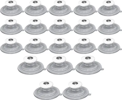 Produktbild von 20 Stück Saugnapf Set 45mm Klettverschluss Auto Fenster Vorhänge PVC Glas Fliesen
