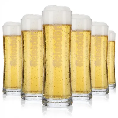 Produktbild von 6x Reissdorf Bier Glas Alkoholfrei 0,25 Gläser Becher Logo Satiniert Stange