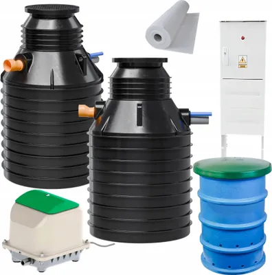 Produktbild von JFC Kleinkläranlage 4000L - SBR-System HYDRO H6 - Komplett-Set mit Sickerschacht