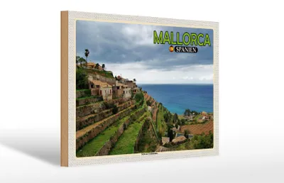 Produktbild von Holzschild Reise 30x20cm Mallorca Spanien Serra de Tramuntana