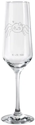 Produktbild von Mr. & Mrs. Panda Trinkglas Spinne Agathe Freude - Transparent - Geschenk, Beliebte, Viral, Glas, Viraler Hit, Sektglas, Trend, Sektkelch, Champagnerglas, Sektflöte