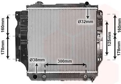 Produktbild von VAN WEZEL 21002023 Kühler Wasserkühler Motorkühler für JEEP WRANGLER II (TJ) WRANGLER I (YJ, SJ)