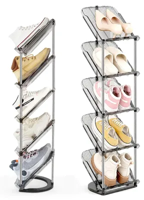 Immagine prodotto di Omgoods - Porta scarpe a 5 ripiani - Organizer salvaspazio per scarpe