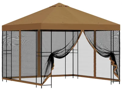 Immagine prodotto di Gazebo da giardino con pareti laterali 3 x 3 m Beige