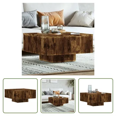 Produktbild von The Living Store Couchtisch Räuchereiche 60x60x31,5 cm Holzwerkstoff