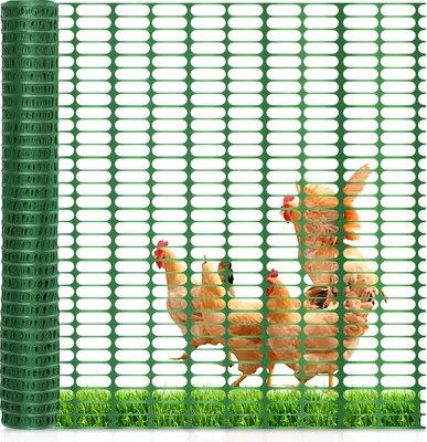 Produktbild von Fiqops Bauzaun 1mx50m Beetschutz Schutznetz Teichzaun Gartennetz Absperrzaun Waldzaun