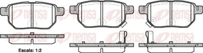 Produktbild von REMSA Bremsbeläge Satz Hinten Bremsklötze für TOYOTA Yaris Schrägheck (P9) 1286.02