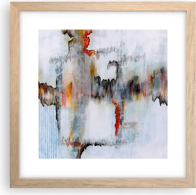 Produktbild von Gerahmtes Poster - Rahmen in heller Eiche - Abstraktion modern - 30x30 cm - Wand Bild - Wanddeko - Wandbilder - Wandposter - Bilderrahmen - Bilder - Kunstdruck - Wandbild - P2NAC30x30-3676