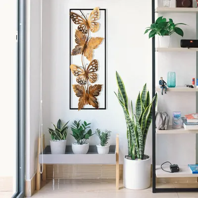 Produktbild von Wallity, Butterfly- ENZ1205, Bunt, Sonstige Wohndekorationen, 90 x 32 cm, 100% Metall (Dicke: 0