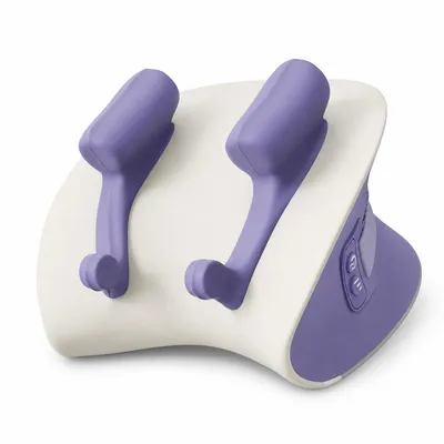 Produktbild von Akku Nackenmassagegerät Wärme, elektrisches Schulter Massagekissen, kabellose Shiatsu Massage, 4 Massageköpfe, 3 Intensitätsstufen für Zuhause