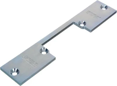 Produktbild von NAJDER Schließblech einfach universal rechts/Links, kurz, verzinkter Stahl, für BRIMA-Türöffner, 130x25mm, für symmetrische Türöffner, Perfekt für den Einsatz mit Aluminium-, Stahl- oder PVC-Profilen