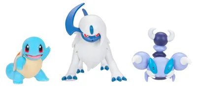 Produktbild von Pokémon PKW4096 - Battle Figure Set - Schiggy, Skorupi, Absol, offizielles Figuren Set