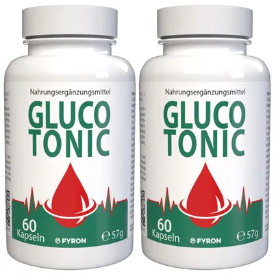 Productafbeelding van Gluco Tonic - 120 Capsules (2x 60 capsules), Verpakking van 2