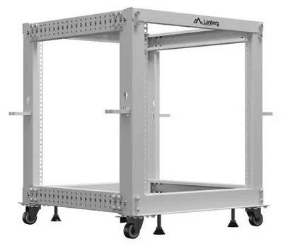 Image de Armoire ouverte Lanberg 19" 12U 600x600-1100, réglable, gris