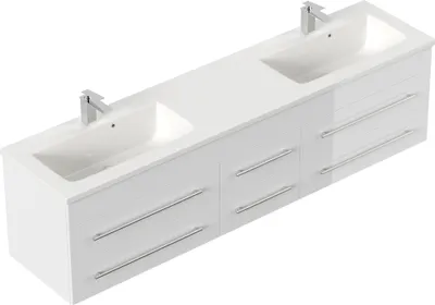 Produktbild von Badmöbel Colossos 200 SoftClose weiss hochglanz : Weiss hochglanz Varianten: Weiss hochglanz
