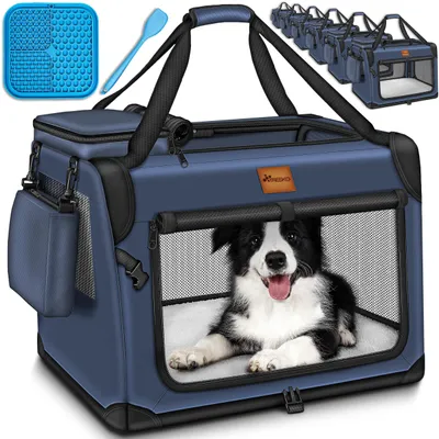 Produktbild von Famanu – Robuste Hundetas mit Transportbox für kleine und große Hunde, inklusive Leckmatte und Spatel