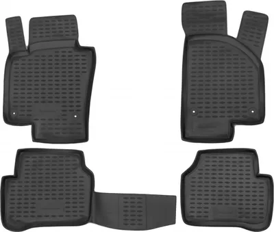 Produktbild von Fussmatten Set Element TPE Gummi 3D, wasserdicht, hoher Rand, rutschfest, passgenau – kompatible mit VW Passat B6 09/2005->, 4 tlg.