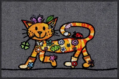 Produktbild von Salonloewe FUNKY CAT Fußmatte Wohnmatte 50 x 75 cm