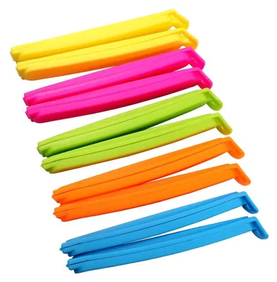 20 Lebensmittel-Verschlussclips, 11,5 cm, bunt, wiederverwendbar