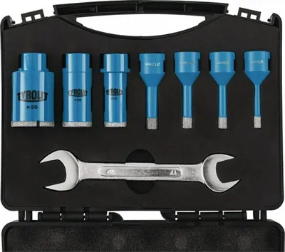 Produktbild von TYROLIT Fliesenbohrset DDT 8tlg. 6 8 10 12 20 25 35 mm Schaft M14 - 34294535