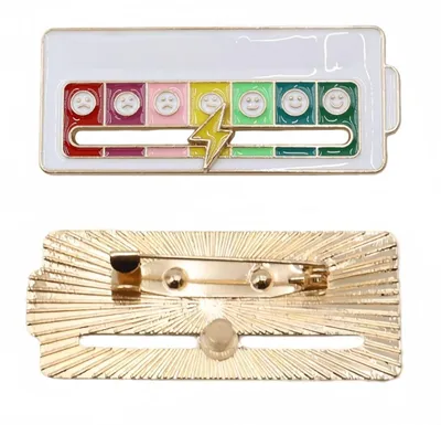 Productafbeelding van 2PCS Zink Legering Revers Pin Slider Mood Grappige Uitdrukkingsbroche
