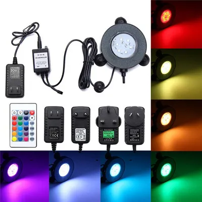 Image de Aquarium Réservoir à poissons RGB 6 LED Lumière de la bulle sous-marine Télécommande - AU Plug
