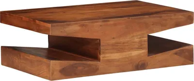 Image de Table basse exclusive - Dimensions : 90 x 60 x 30 cm - Bois massif d'acacia