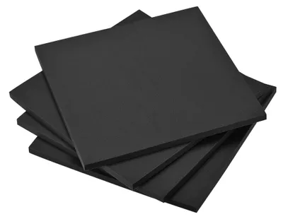 Obrázok produktu pre Štyri kusy – Čierne EVA penové dosky, 25,4 x 25,4 cm – Hrúbka 10 mm – Penové dosky – Vhodné na cosplay a kreatívne projekty – Odolné a pevné – Penové dosky