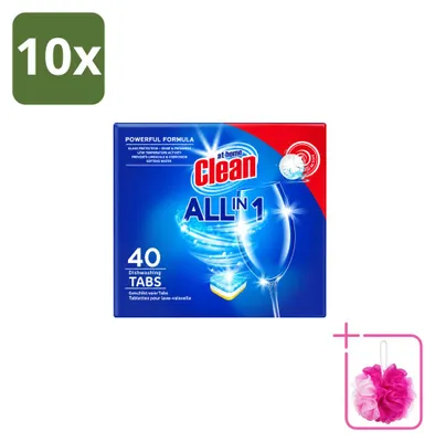 Produktbild von 10 x At Home All-in-1 Spülmaschinentabs - Kalkschutz - Sparpackung - 10 Stücke