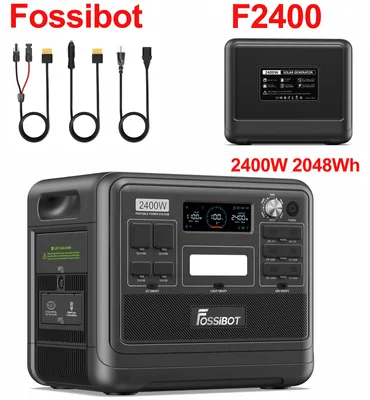 Produktbild von Tragbare Powerstation - F2400 Solar Generator - 2400W Ausgangsleistung - 2048Wh LiFePO4 Akku - Notstrom für Zuhause und Camping - Schwarz