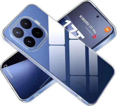 Produktbild von CLM-Tech Hülle kompatibel mit Xiaomi 17T Pro - keine Vergilbung Stoßfeste Schutzhülle - Transparente Handyhülle aus TPU Gummi mit harter PC Rückseite ( Durchsichtig )