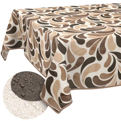 Produktbild von Waschbares Tischdecken Beige 240 x 140 cm Wasserabweisend