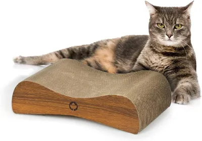 Productafbeelding van Krabplank Satellite - Kattenmeubel Lounge - Krabben Spelen Slapen - Modern Design - 37 x 10 x 23 cm - Walnoot