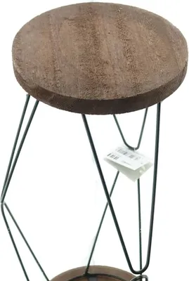 Produktbild von nature trends Pflanzenständer Braun rund Ø 15 x 19 cm - Holz & Metall