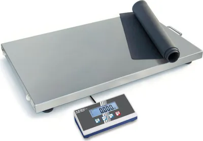 Produktbild von KERN & SOHN Plattformwaage, 150 kg, Edelstahl, Edelstahl, LCD, 2,5 cm, 950 mm