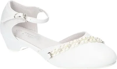 Produktbild von AMERICAN CLUB, KOM44, Kommunionschuhe, Formale Schuhe, Elegante Schuhe für Mädchen, Ledereinsatz, Niedlicher Kommunion-Festschuh, Weiß 32