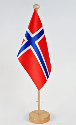 Produktbild von Tischflagge Norwegen 25x15 cm mit Holzständer