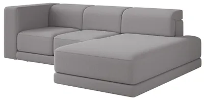 Obrázek produktu pro Selsey Novals – Rohová sedačka ve tvaru L, 4 místná, pravostranná, šedá, materiál: chenille, rozměry: 278 cm