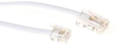 Image de ACT TD5310, 10 m, RJ-45, RJ-11, blanc, mâle, mâle