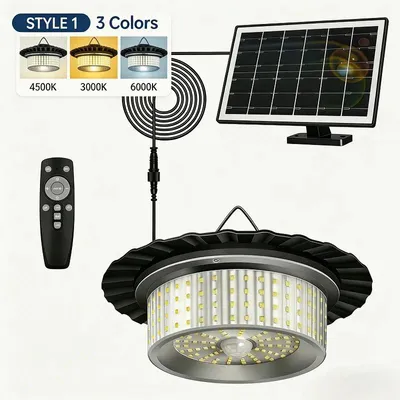Zdjęcie produktu dla Lampa solarna - lampa wisząca solarna - zestaw 2 sztuk - LED - czujnik ruchu - IP65 - oświetlenie 360° - do użytku wewnątrz i na zewnątrz