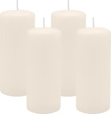Produktbild von 4er Set Adventskranzkerzen Elfenbein Ø 50 x 120 mm