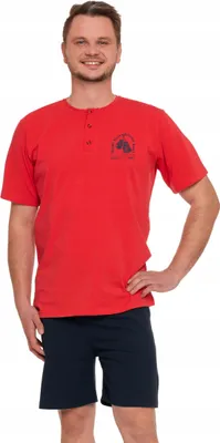 Produktbild von Herren-Pyjamas Mit Kurzen Ärmeln, Knielange Shorts, Bequeme Baumwolle Moraj S