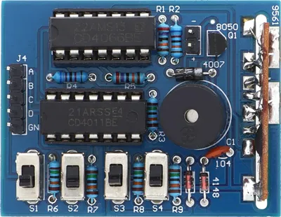 Produktbild von Lötübung - Geräuschgenerator mit 22AMS13 und 22AMS13 Chip, 4 Schalter, Lautsprecher